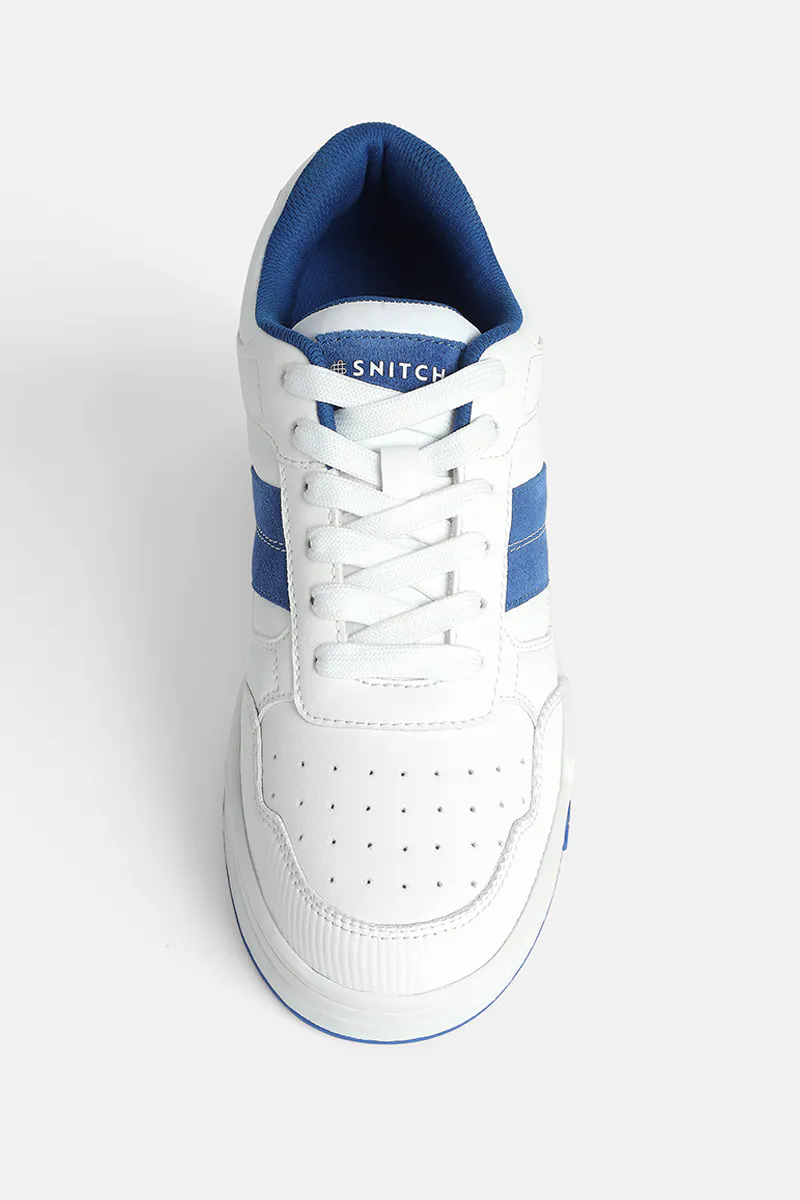 Aero White and Blue Sneakers - Image 3